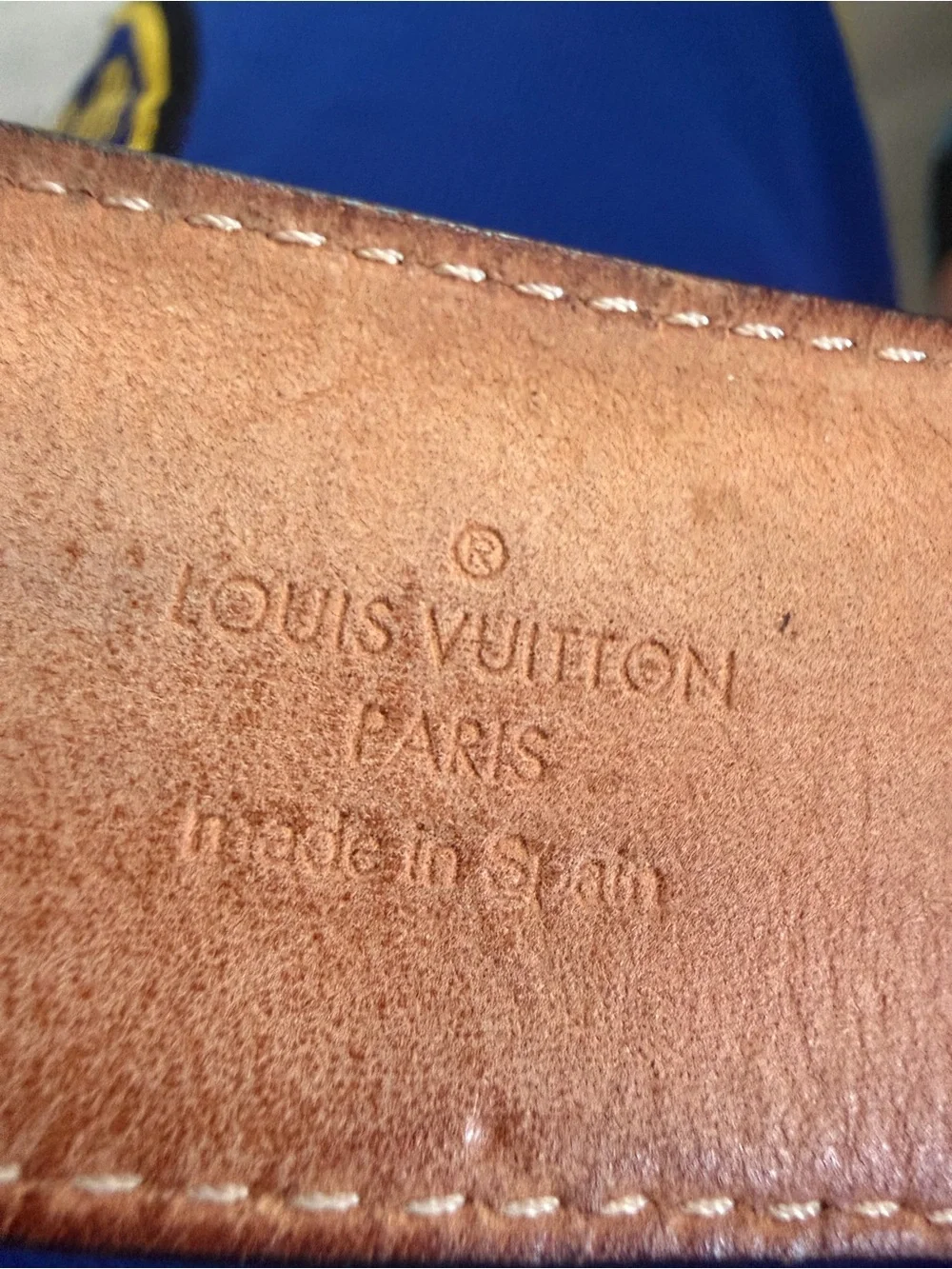 Louis Vuitton Vachetta Leather Belt Strap in Natural Tan